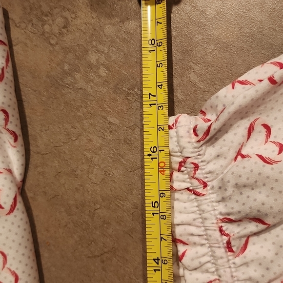 VICTORIA'S SECRET Red White & Pink Heart Print Lacy Cami & Tap Pants Size Large - Picture 8 of 9